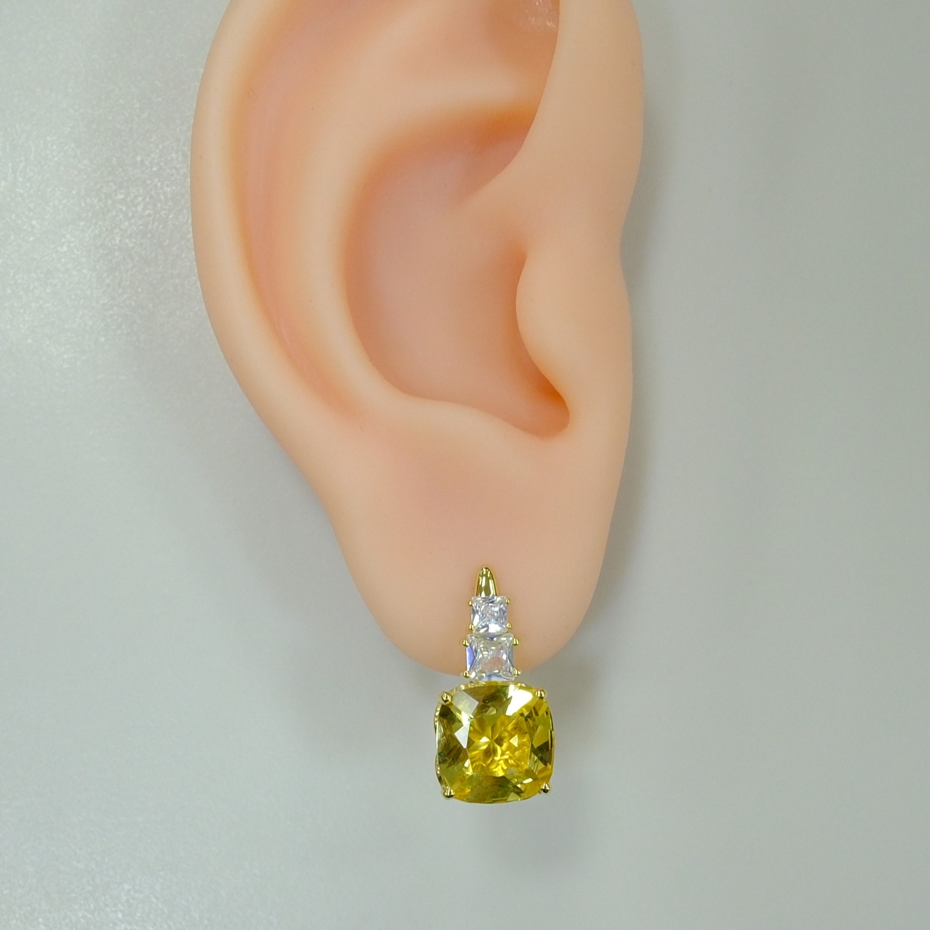 Серебряные серьги с цитринами